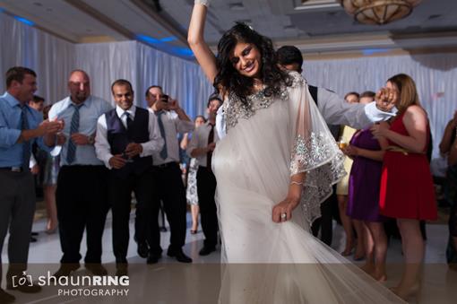 Upscale All-White Lounge Indian Wedding Reception Surprise - 5