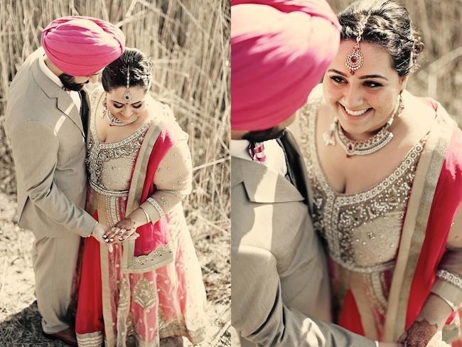 sikh engagement session portrait