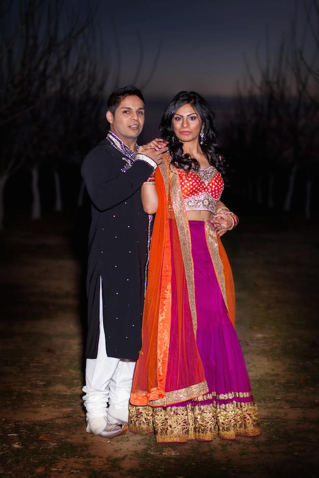 9indian esession portrait purple and orange anarkhali