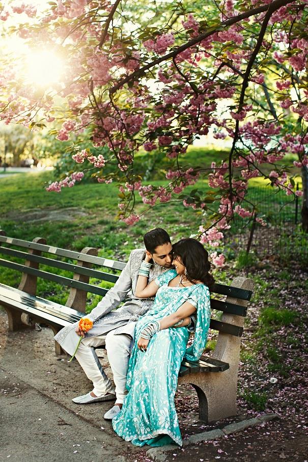 3a blue sari nyc indian engagement session