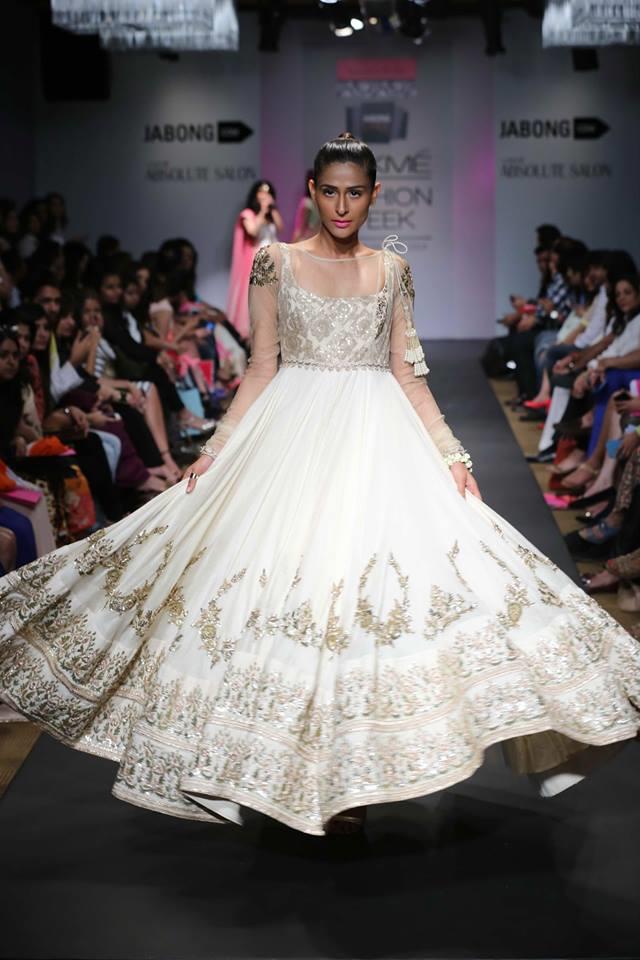 Anushree-Reddy-Lakme-Fashion-Week-Summer-Resort-2014-white-ivory-gold-gown-net-anarkali