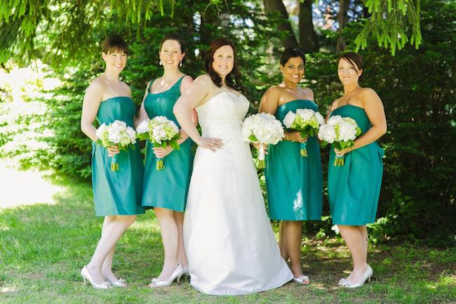 22a indian wedding bridesmaid and white gown