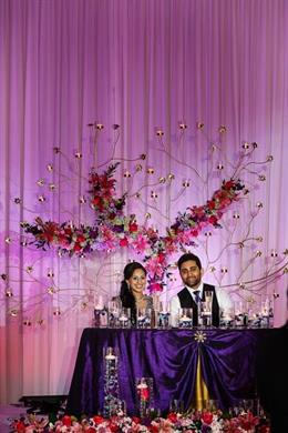 Blue and Purple Orchid Themed Indian Reception