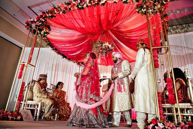 indian-wedding-hindu-ceremony-pink-floral-mandap