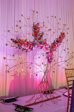 Blue and Purple Orchid Themed Indian Reception