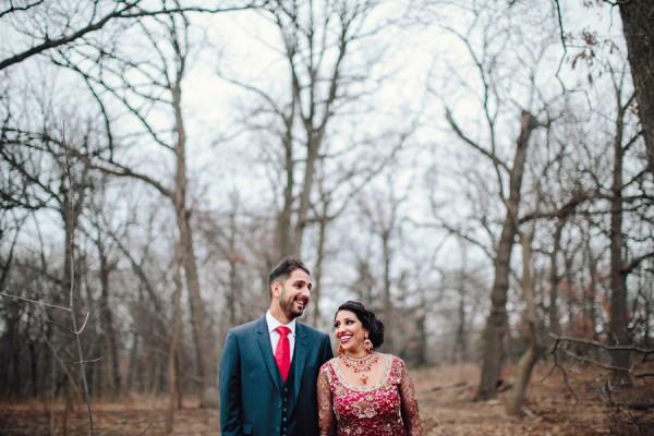 32a Indian reception outdoor portrait in woods