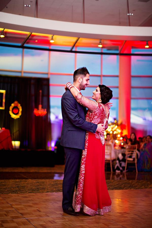 40a Indian reception red lengha first dance