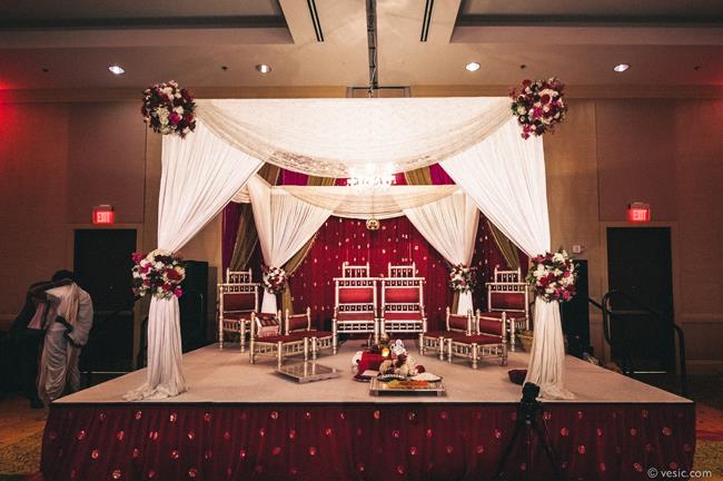 21a indian wedding hindu mandap white fabric