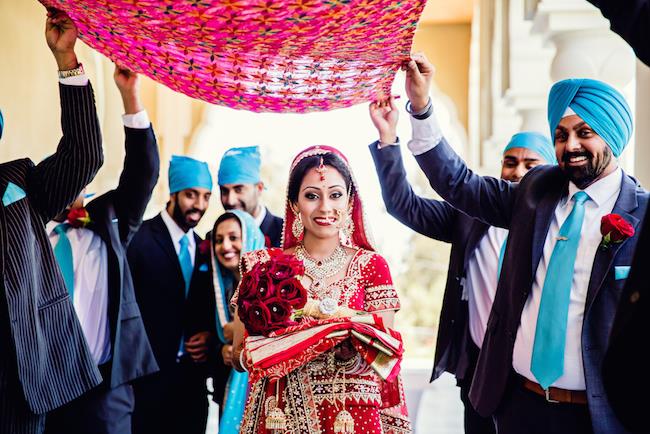 25a indian wedding bride aisle