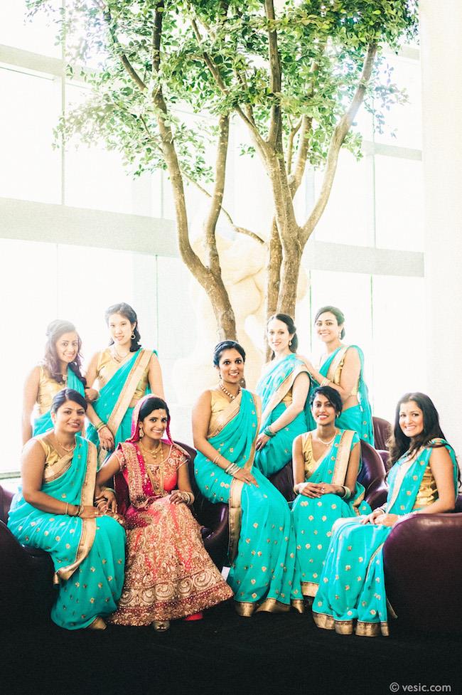 23a indian wedding bridal party