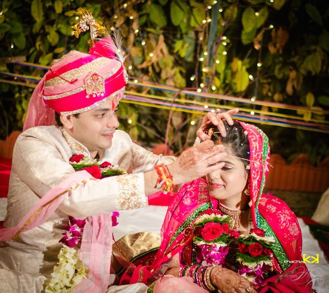 46a indian wedding bride and groom